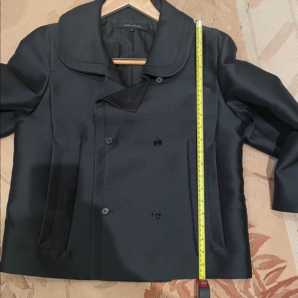 Marc Jacobs thick Black Double-Breasted Pea Coat. - Picture 9 of 11